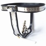 Chastity Belt Masturbation Pants With Vagina Plug Anus Stainless Steel Two Female T G7-5-24