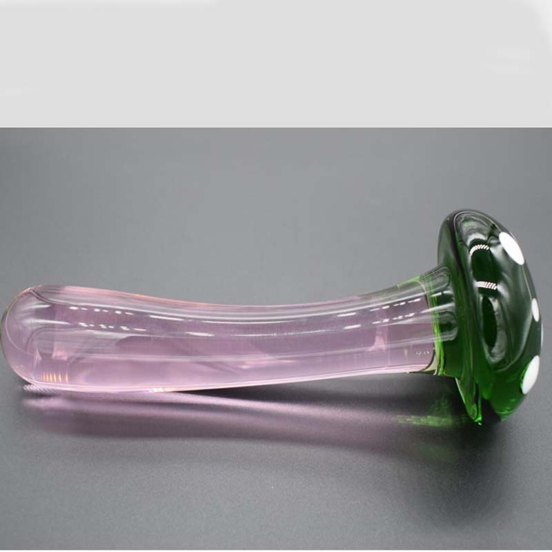 Pyrex Glass Dildo Mushroom Head Smooth Unisex Adult Sex Toy For Vaginal Anal Pleasure Strapon Compatible Masturbator Stick Butt Plug For Men Women - 6