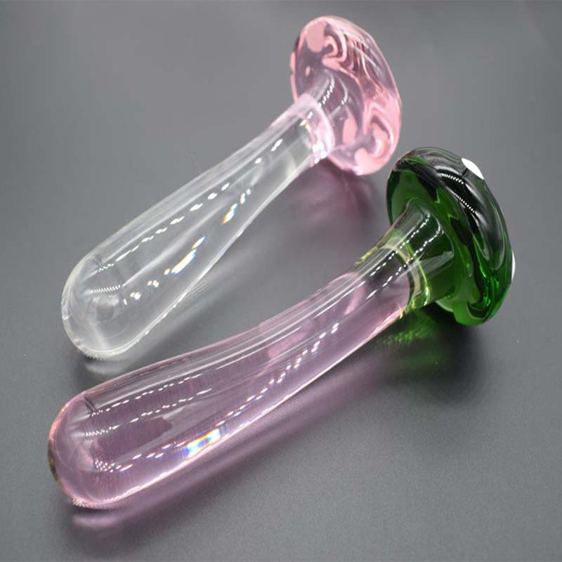 Pyrex Glass Dildo Mushroom Head Smooth Unisex Adult Sex Toy For Vaginal Anal Pleasure Strapon Compatible Masturbator Stick Butt Plug For Men Women - 4