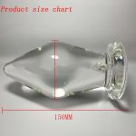 80 Mm Glass Huge Butt Plug Anal Dildo Transparent Crystal Enlargement Male Female Adult Masturbation Sex Toys For Gay - 5