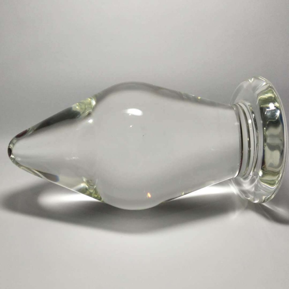 80mm Transparent Crystal Glass Butt Plug Huge Anal Dildo For Male Female Adult Pleasure Toy For Gay Masturbation Enlargement - 6