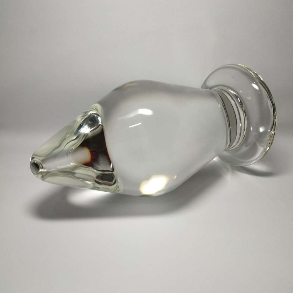 80mm Transparent Crystal Glass Butt Plug Huge Anal Dildo For Male Female Adult Pleasure Toy For Gay Masturbation Enlargement - 4