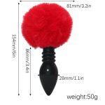 Silicone Butt Plug Black Fox Tail Anal Smooth Fur Sex Toys For Women Adult Games Products - 4
