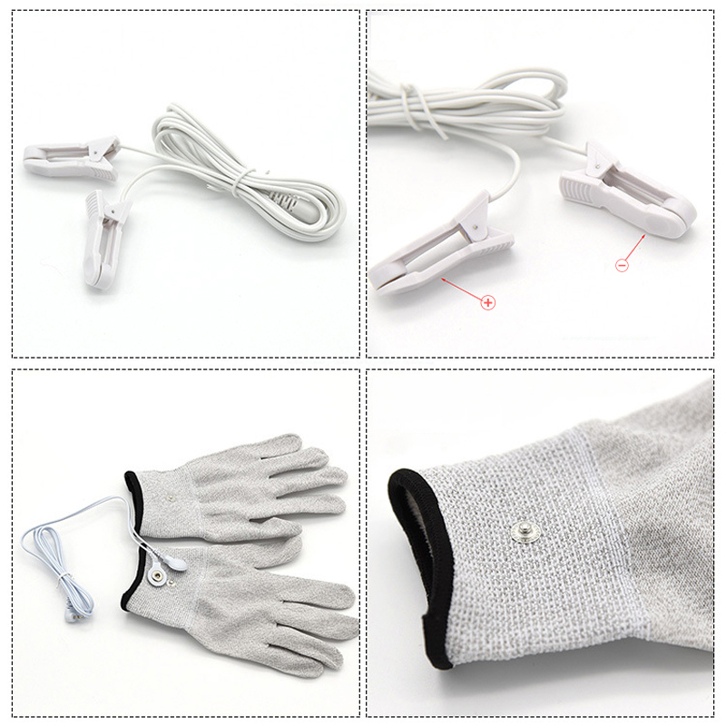 Electrostimulation Adult Toy Kit Nipple Clamps Penis Ring Breast Pads Vibrating Finger Sleeve For Bdsm Play - 2