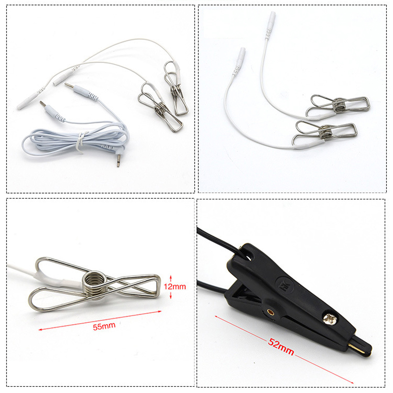 Electrostimulation Adult Toy Kit Nipple Clamps Penis Ring Breast Pads Vibrating Finger Sleeve For Bdsm Play - 5