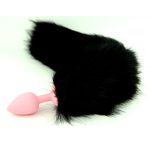 Black Tail Anal Plug Sex Toys For Woman 72x30mm Small Silicone Butt Plugs Fox Products Adults Buttplug - 3