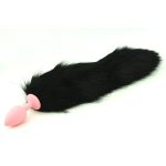 Black Tail Anal Plug Sex Toys For Woman 72x30mm Small Silicone Butt Plugs Fox Products Adults Buttplug
