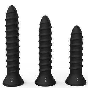 Spiral Nail Silicone Anal Plug Super Strong Vibrator Dildo Stick 6 7 8inch Buttplug Massage Can Strapon