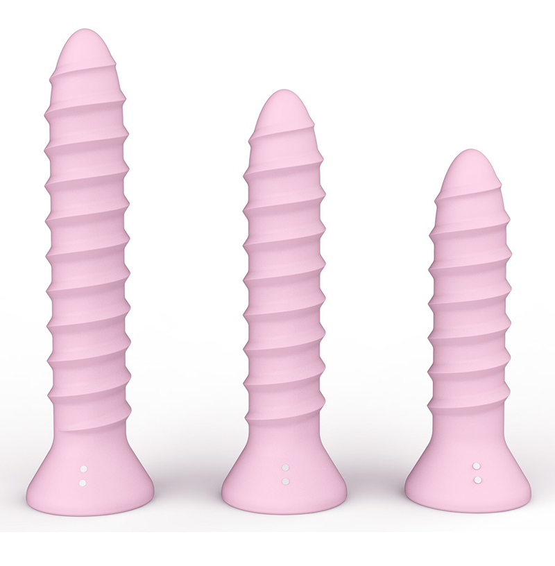 Powerful Vibrating Silicone Spiral Anal Plug 6 7 8inch Dildo Stick Massager Strapon Buttplug - 10