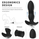 Anal Vibrator Telescopic Wireless Remote Control Dildo Butt Plug Sex Toy For Women Prostate Massager Waterproof Stimulator - 2