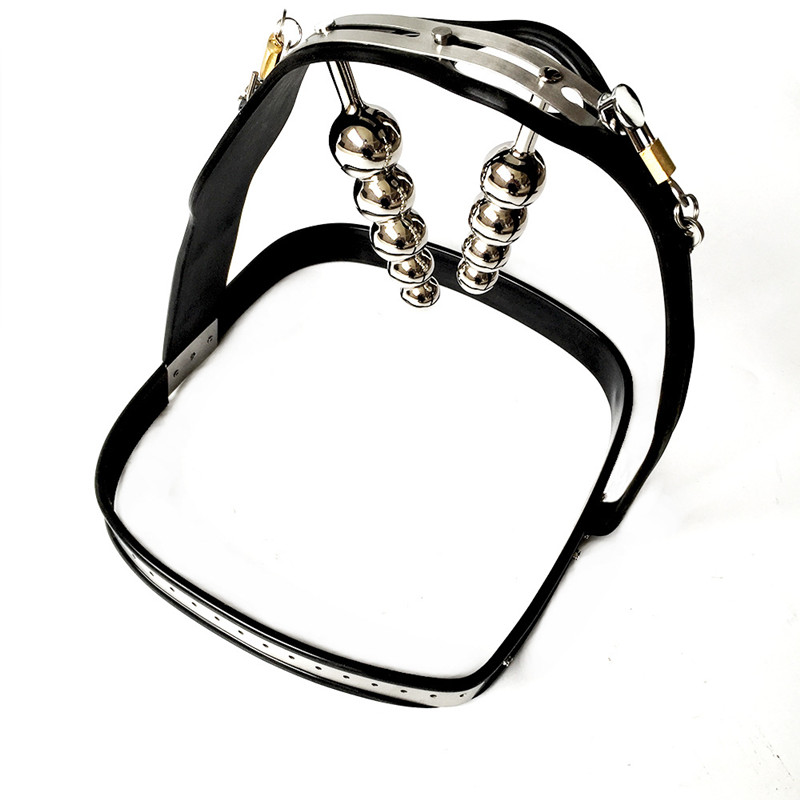 Stainless Steel Female Chastity Belt Ttype With Dual Anal And Vagina Plug Secure Lock G7527 - 6