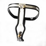 Chastity Pants T Type Female Belts With Anal Plug Vaginas Two Stainless Steel Sex Products Lock G7-5-27 - 3
