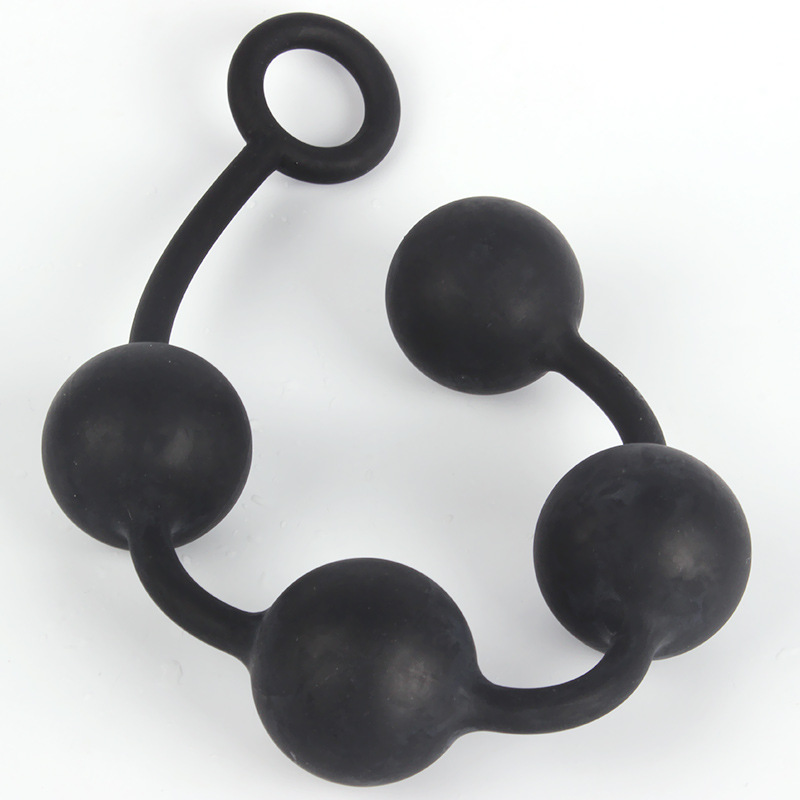 Silicone Anal Beads Butt Plug Set 3 Sizes 3cm 4cm 5cm Smooth Round Sex Balls Toys - 1