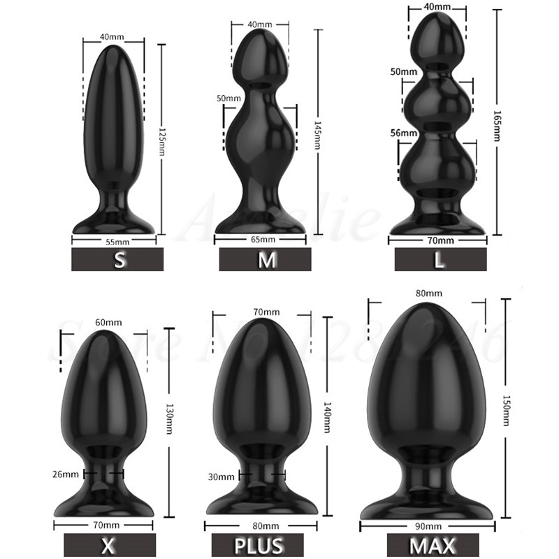 Large Anal Sex Toy Prostate Massager For Men Women Gay Adults Big Bead Butt Plug Stimulator - 1