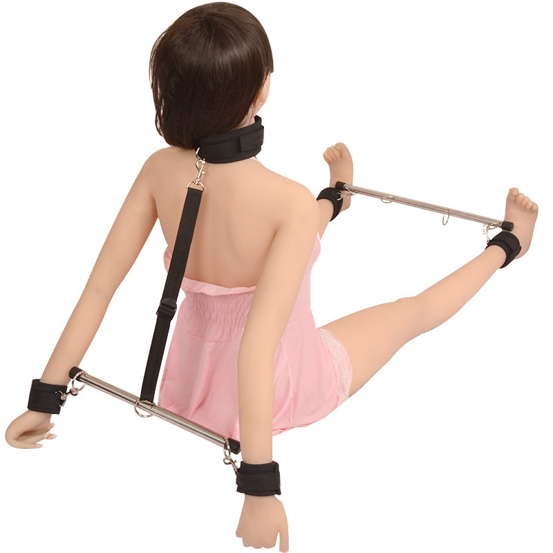 4850cm Stainless Steel Bdsm Bondage Cuffs Detachable Handcuffs Tube Adult Sex Game Sm Slave Neck Collar - 2
