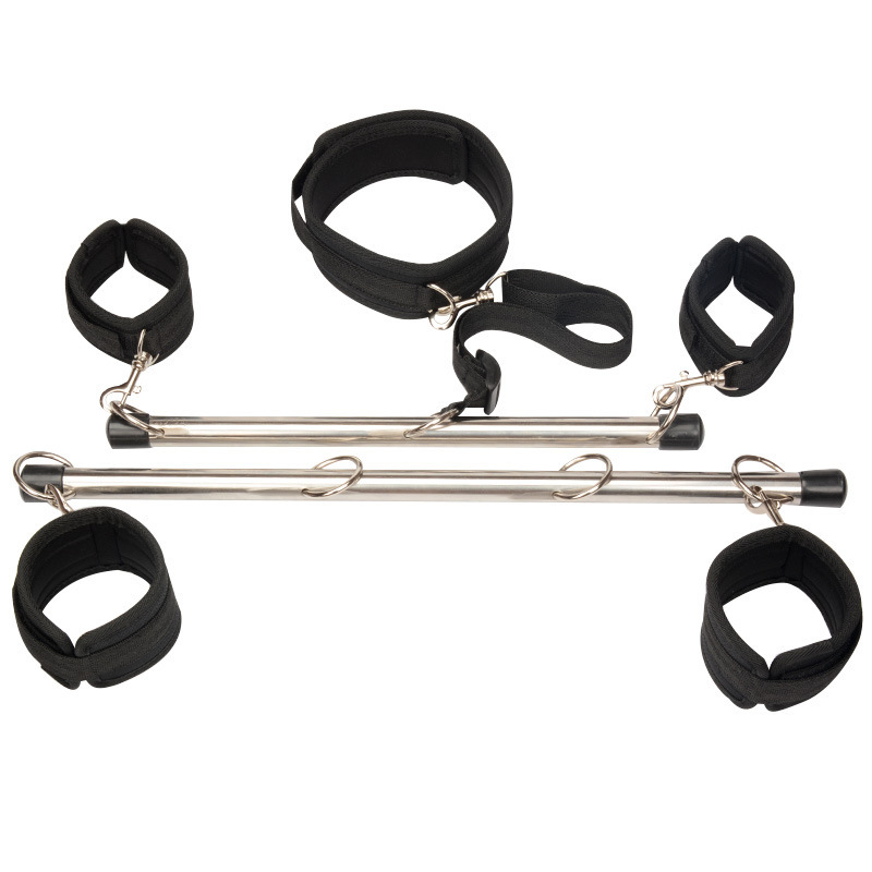 4850cm Stainless Steel Bdsm Bondage Cuffs Detachable Handcuffs Tube Adult Sex Game Sm Slave Neck Collar - 6
