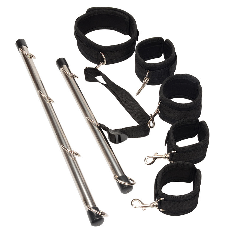 4850cm Stainless Steel Bdsm Bondage Cuffs Detachable Handcuffs Tube Adult Sex Game Sm Slave Neck Collar - 7