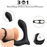 10 Speed Vibrating Butt Plug With Male Rings Anus Clit Stimulation G Spot Prostate Massager Anal Plugs Vibrator Sex Toys For Men - 5