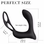 10 Speed Vibrating Butt Plug With Male Rings Anus Clit Stimulation G Spot Prostate Massager Anal Plugs Vibrator Sex Toys For Men - 3