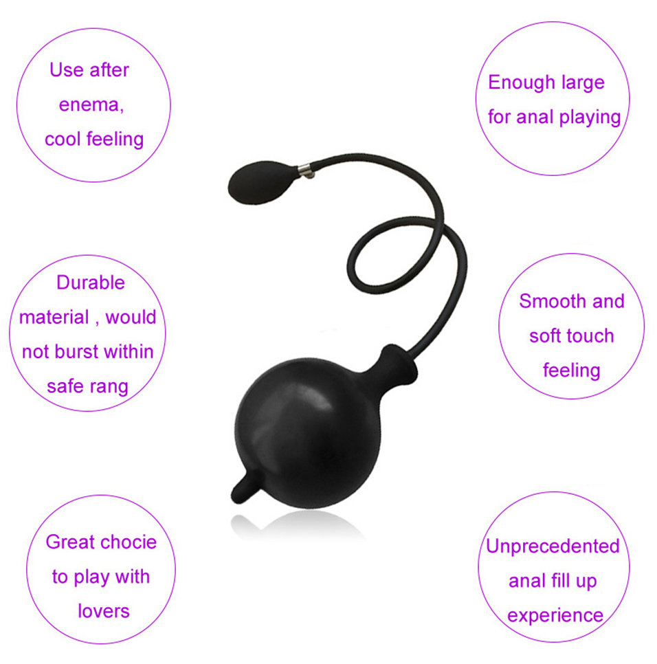 Camatech Silicone Inflatable Butt Plug Expandable Anal Massager Airfilled Prostate Stimulation Sex Toy - 5