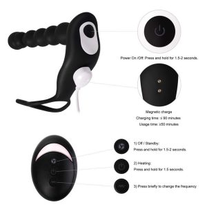 Wireless Rc Male Prostate Massage Vibrator Penis Ring Anal Plug Stimulator Butt Delay Ejaculation Toy For Men - 2