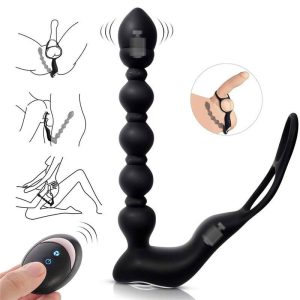 Wireless Rc Male Prostate Massage Vibrator Penis Ring Anal Plug Stimulator Butt Delay Ejaculation Toy For Men