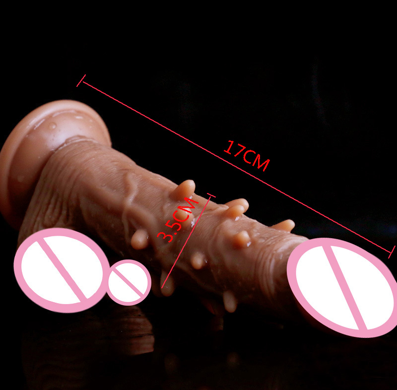 Lifelike Anal Dildo With Suction Cup Large Soft Strapless Adult Toy For Women - 3
