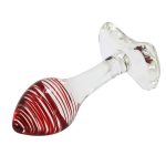 Pink Rose Glass Butt Plug Anal Beads Prostate Massage Expander Sex Toys For Women Men Buttplug - 6