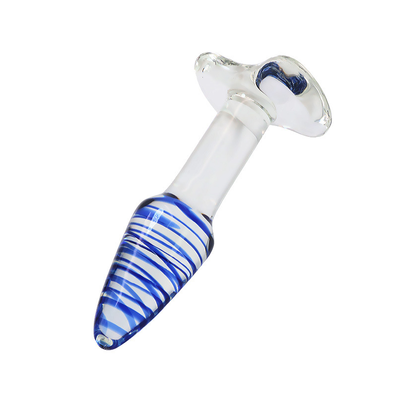 Pink Rose Glass Anal Beads Prostate Massager Butt Plug Expander Unisex Adult Pleasure Toy - 10
