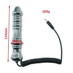 Bi-polar Electro Shock Vaginal Tight Huge Butt Plug Metal Anal Beads Prostate Electrical Stimulation G Spot Medical Sex Toy - 5