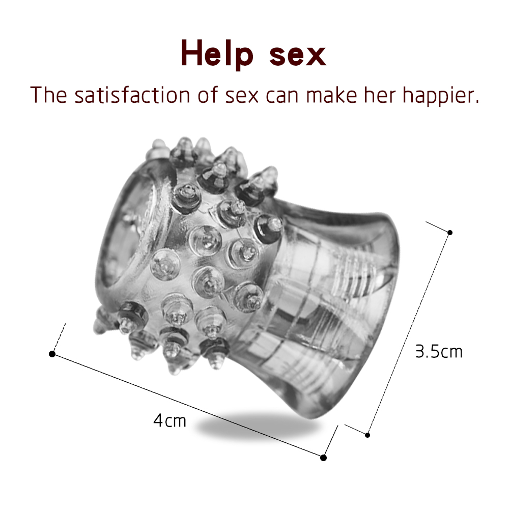 Silicone Mens Reusable Penis Sleeve Strapon Erection Enhancer Delayed Ejaculation Chastity Device Sperm Lock Adult Sex Toys - 9