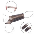 Silicone Reusable Penis Sleeve Strapon Delayed Ejaculation Chastity Device Lock Sperm Erection Sex Toys For Men Shop - 6