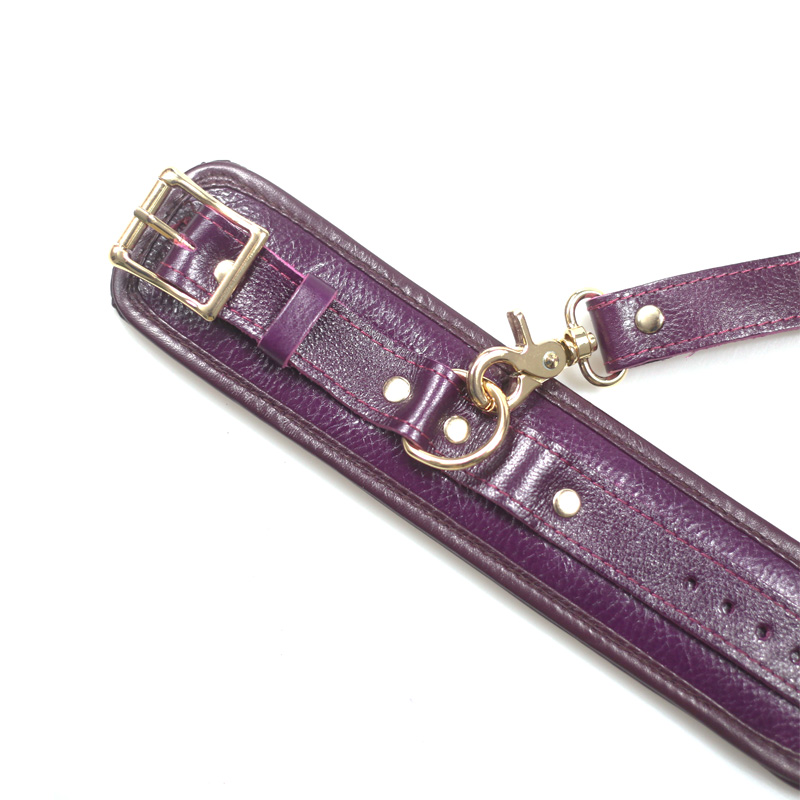 Luxurious Genuine Leather Bdsm Bondage Restraints Erotic Fetish Handcuffs Adult Game Sex Toy For Men Women - 8