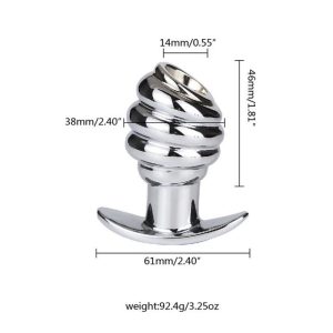 Hollow Anal Expander Metal Butt Plug Peep Vagina Prostate Massage Dildo Sex Toys Super Large Enema Buttplug Woman Men - 2