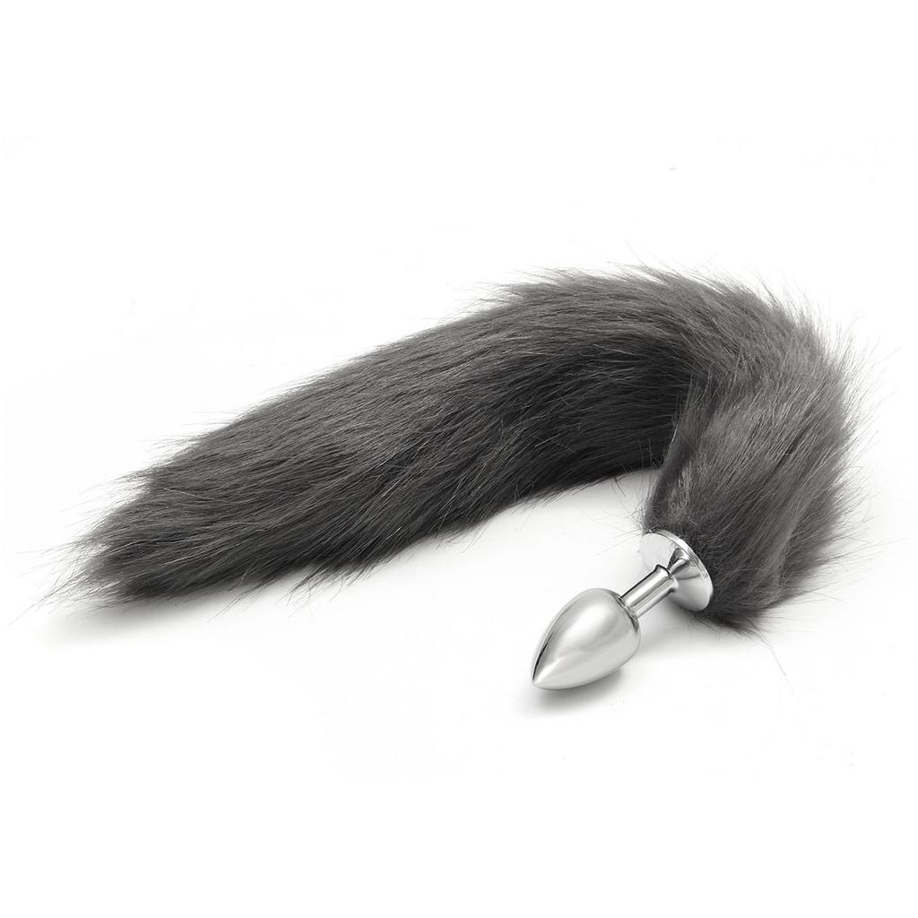 Adult Erotic Cosplay Fox Tail Metal Butt Plug Soft Wild Anal Sex Toy For Flirting - 8