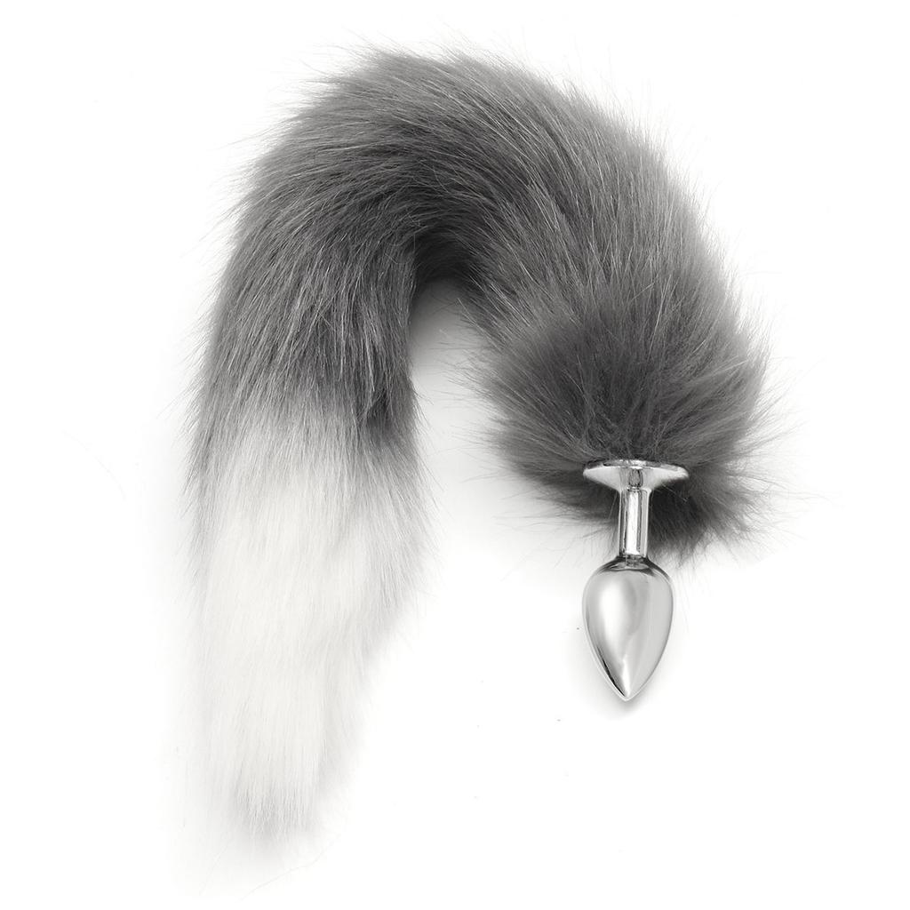 Adult Erotic Cosplay Fox Tail Metal Butt Plug Soft Wild Anal Sex Toy For Flirting - 7