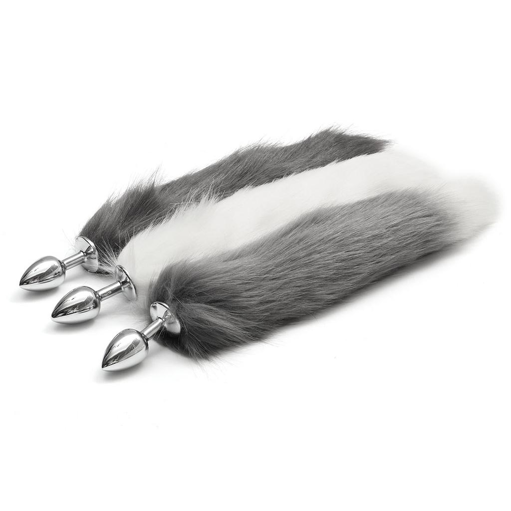 Adult Erotic Cosplay Fox Tail Metal Butt Plug Soft Wild Anal Sex Toy For Flirting - 6