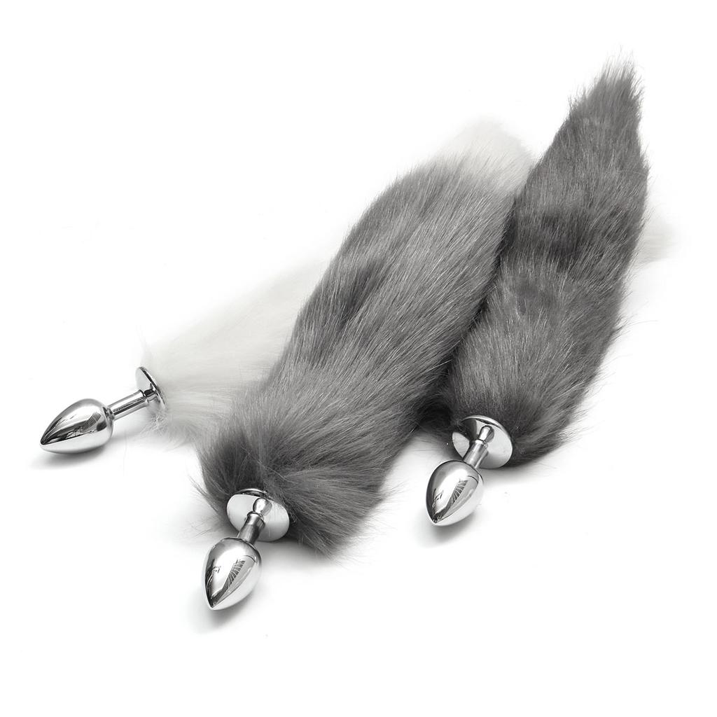 Adult Erotic Cosplay Fox Tail Metal Butt Plug Soft Wild Anal Sex Toy For Flirting - 5