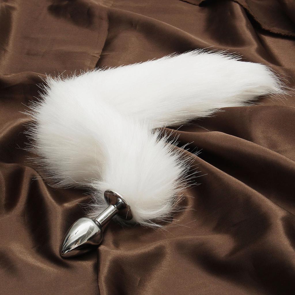 Adult Erotic Cosplay Fox Tail Metal Butt Plug Soft Wild Anal Sex Toy For Flirting - 2