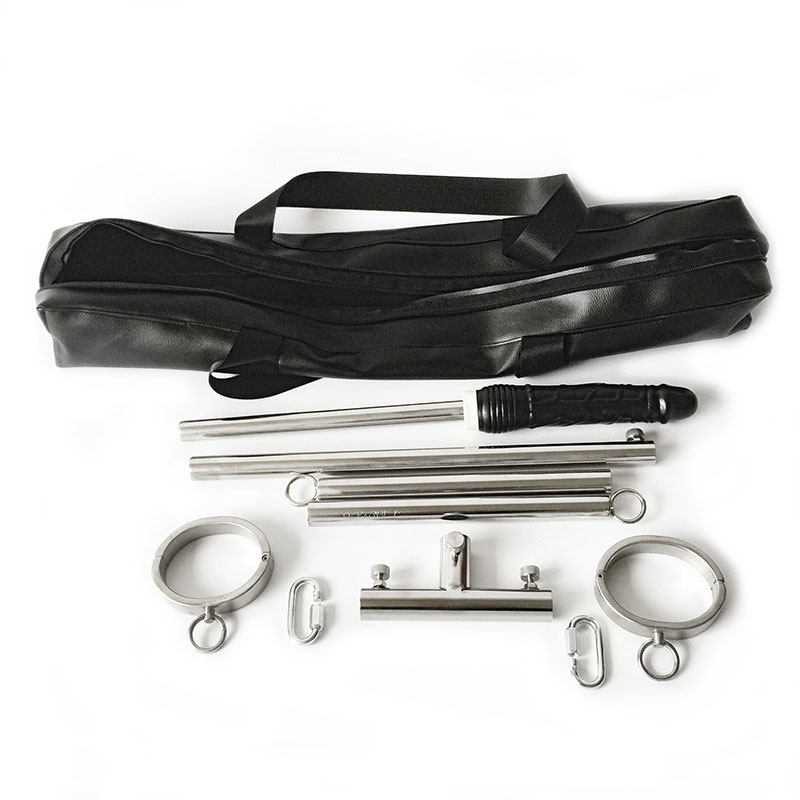 Stainless Steel K9 Bdsm Bondage Restraints Adjustable Legcuffs Open Leg Device Sex Slave Dildo Fetish Toy - 5