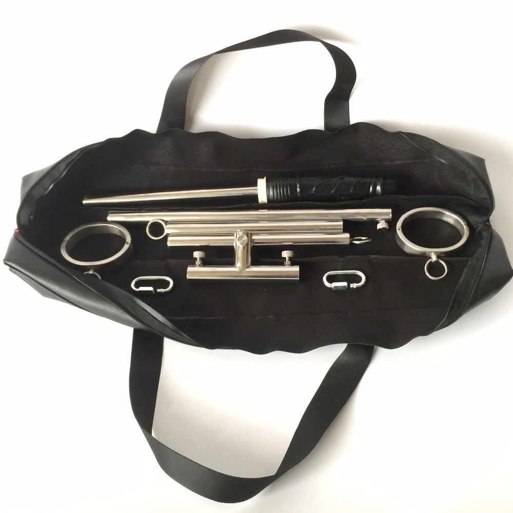 Stainless Steel K9 Bdsm Bondage Restraints Adjustable Legcuffs Open Leg Device Sex Slave Dildo Fetish Toy - 6