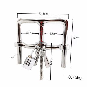 Sm Stainless Steel Adjustable Handcuffs Restraints Bdsm Bondage Slave Adult Sex Toys For Couple - 2