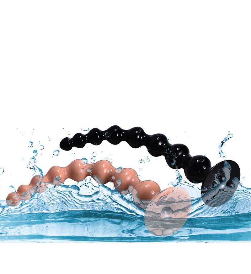 Super Long 360mm Black Anal Beads Prostate Massage Dildo Mens Butt Plug Advanced Sex Toy - 4