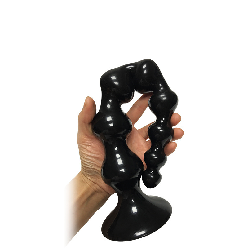 Super Long 360mm Black Anal Beads Prostate Massage Dildo Mens Butt Plug Advanced Sex Toy - 3