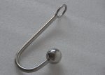 304 Stainless Steel Round Head Anal Hook With Ball Hole Metal Butt Plug Prostate Massager Restraint Toy Male - 5