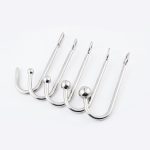 304 Stainless Steel Round Head Anal Hook With Ball Hole Metal Butt Plug Prostate Massager Restraint Toy Male - 2