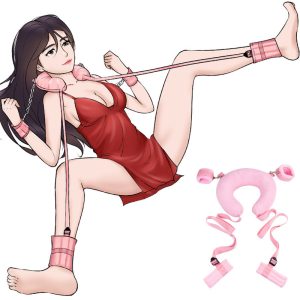 Plush Handcuffs For Sex Games Bdsm Restraint Open Legs Ankle Cuffs Adult Toys Soft Intimate Lover Role Play - 2