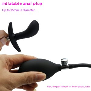 Super Large Inflatable Big Butt Plug Pump Anal Massager Vibrator Balls Sex Toys For Women Man Gay - 2