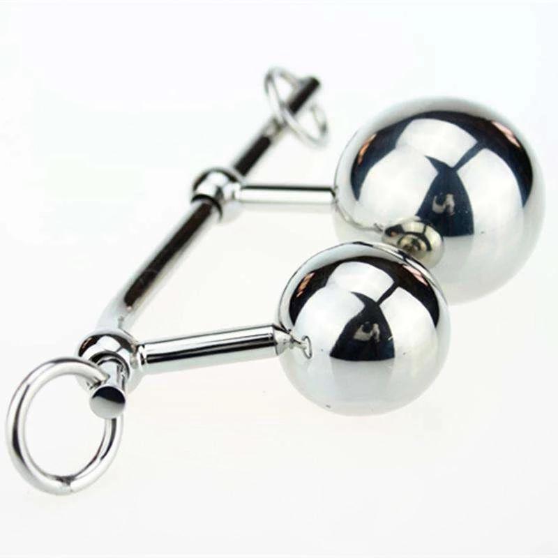 Double Ball Steel Chastity Belt Vaginalanal Plug With Locking Hooks Rope Hook Sex Toy For Women - 1
