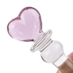 Phallus Vaginal Stimulation Pyrex Glass Dildo Butt Plug With Vibrator Anal Heart Crystal For Women Gay Sex Toy - 6